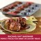 Nonstick Bakeware 12-Cup Muffin Tin With Grips / Nonstick 12-Cup Cupcake Tin With Grips - 12 Cup, Gray with Red Grips